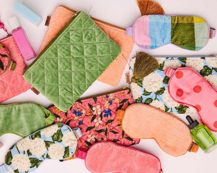 Kip & Co Pesto Velvet Cosmetics Purse