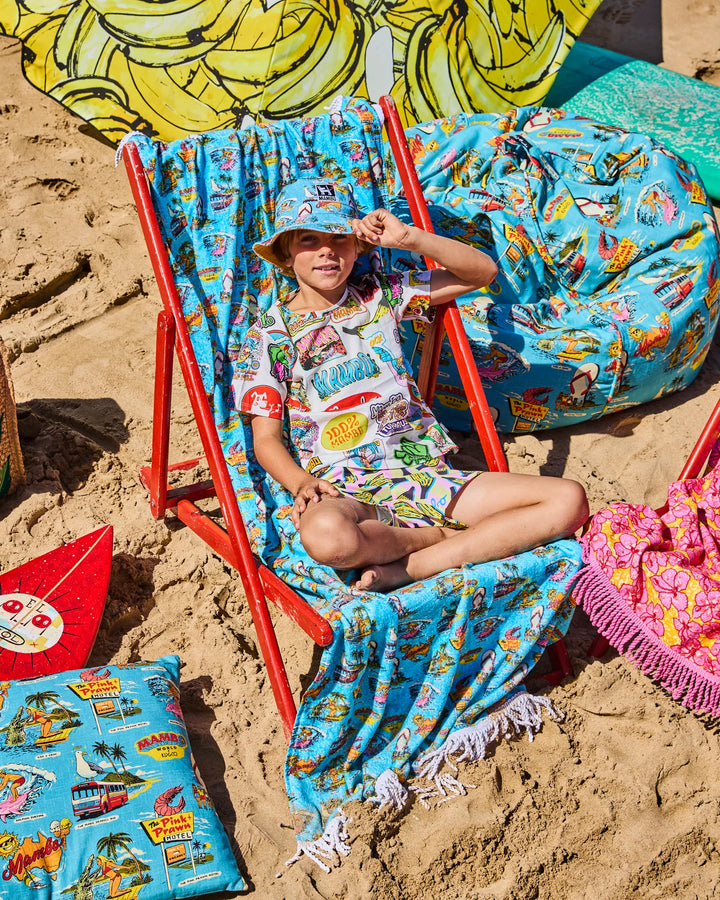 Kip & Co x Mambo Mambo World Printed Terry Beach Towel
