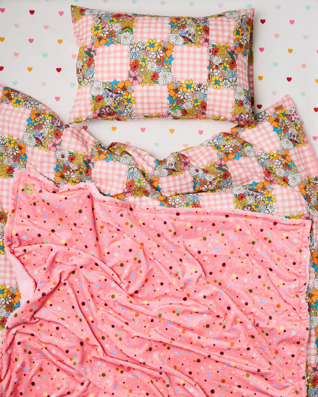 Kip & Co Polkadot Pink Kids Kuddle Blanket