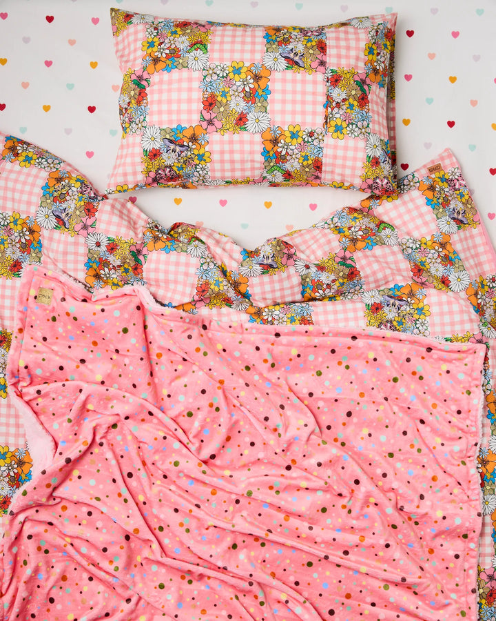 Kip & Co Polkadot Pink Kids Kuddle Blanket