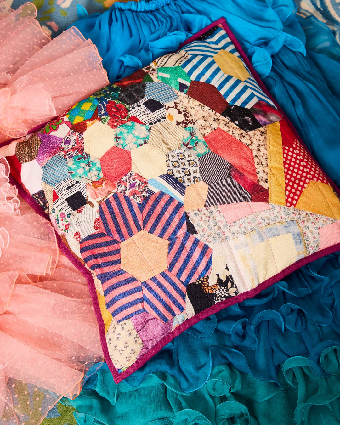 Kip & Co x Romance Was Born Patchy Times Upholstery Cushion