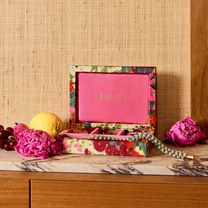 Kip & Co Australian Bush Blossom Velvet Jewellery Box Small