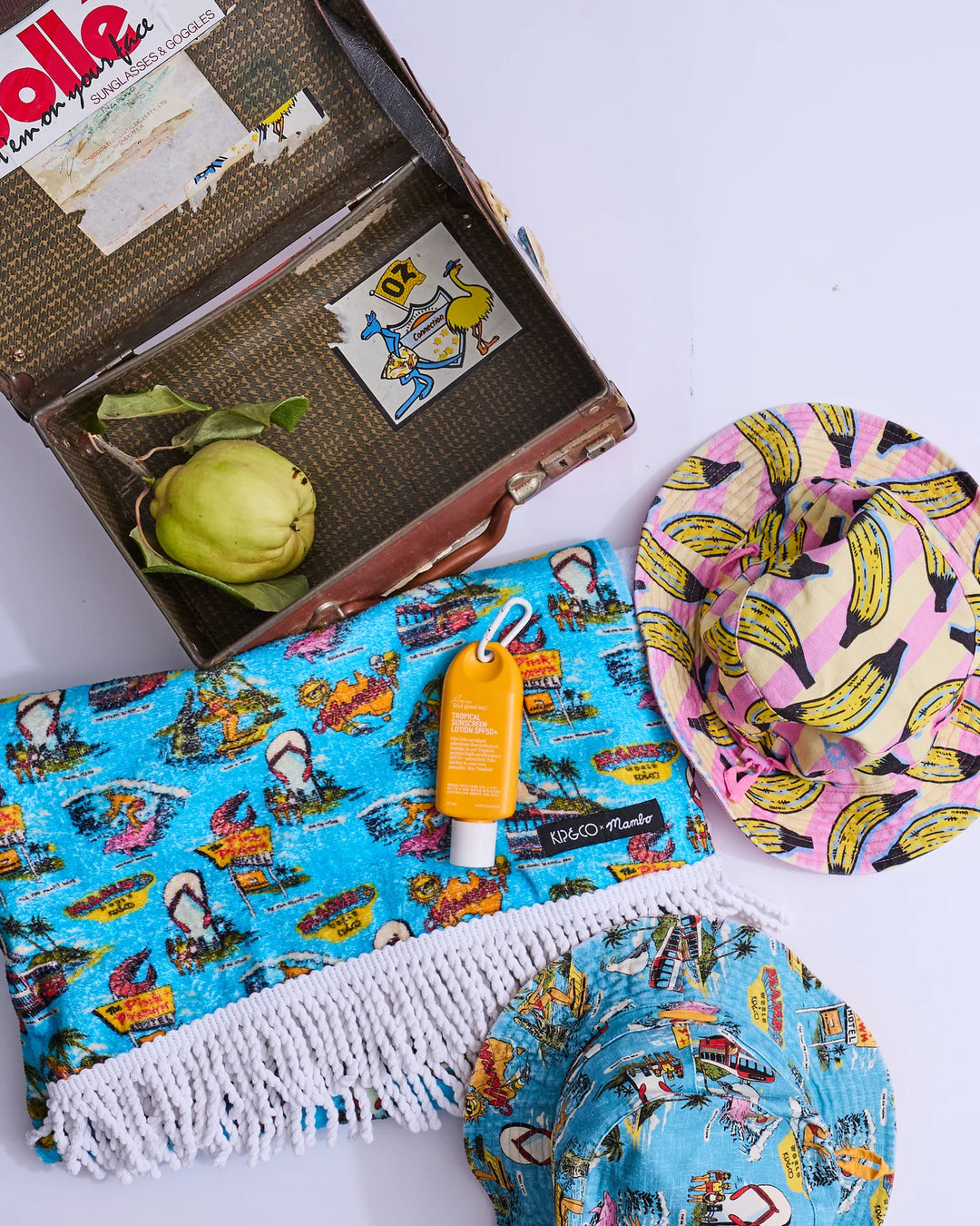 Kip & Co x Mambo Mambo World Printed Terry Beach Towel