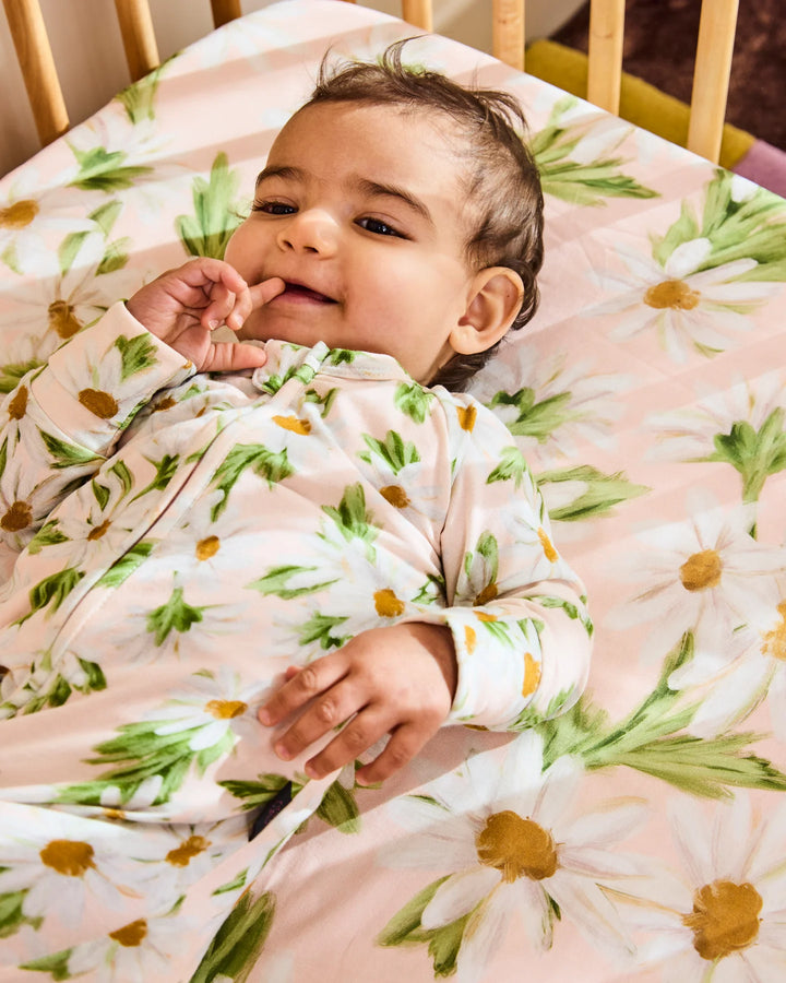 Kip & Co Sweet Daisy Organic Cotton Baby Fitted Sheet