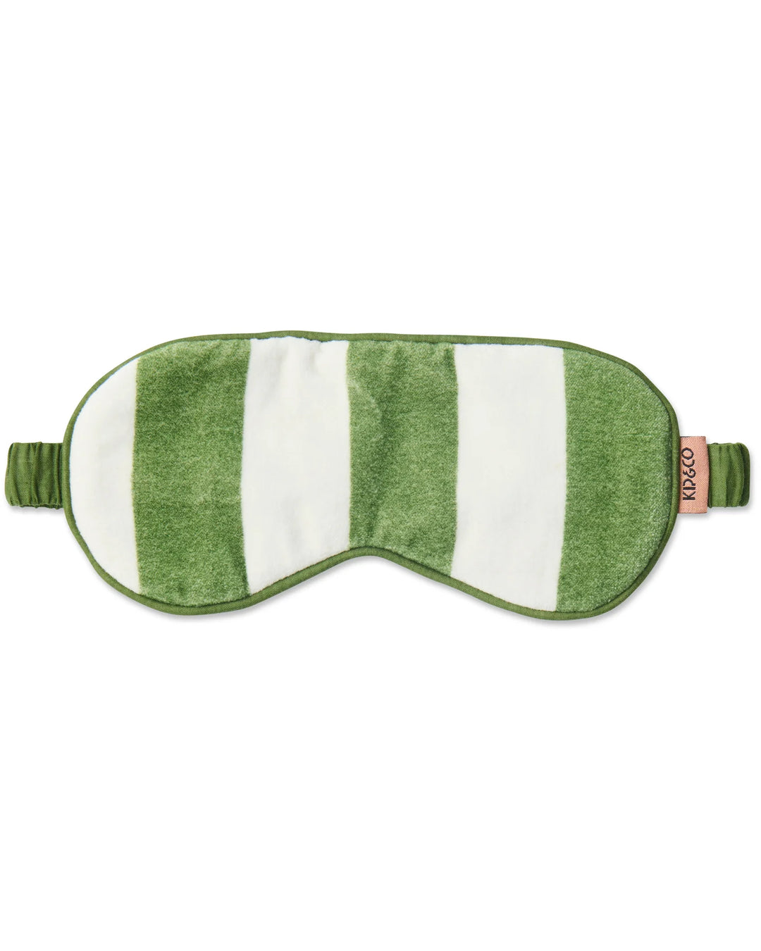 Kip & Co Moss Stripe Velvet Eye Mask