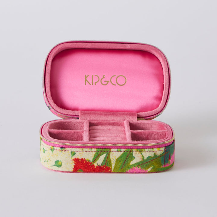 Kip & Co Australian Bush Blossom Velvet Jewellery Box