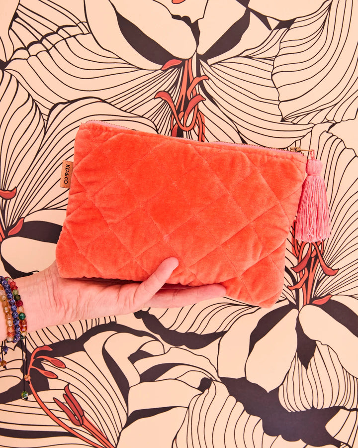 Kip & Co Poppy Queen Velvet Cosmetics Purse