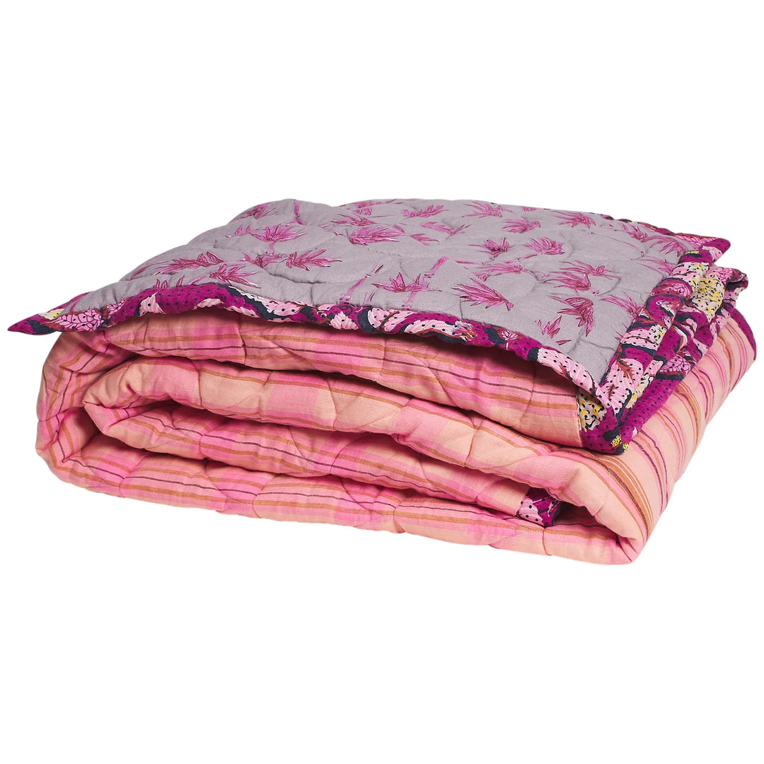 Sage x Clare Nicolette Coverlet - Poudre