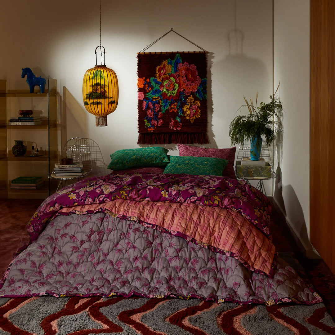 Sage x Clare Nicolette Coverlet - Poudre