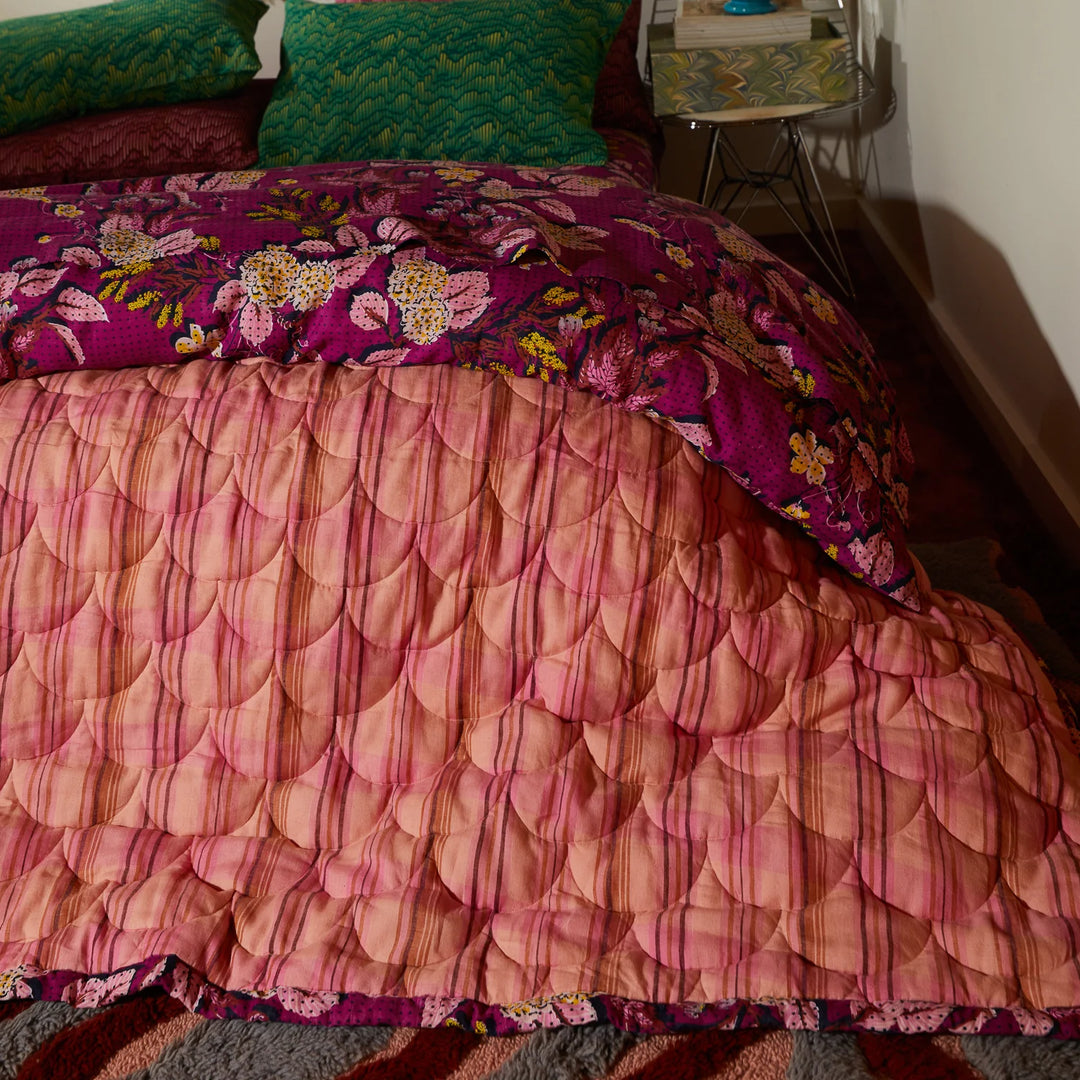 Sage x Clare Nicolette Coverlet - Poudre