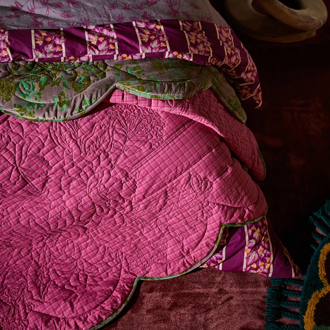 Sage x Clare Valeria Scalloped Quilted Bedcover