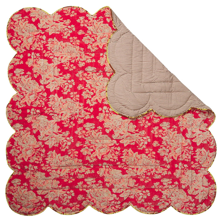 Sage x Clare Hazel Scalloped Velvet Bedcover