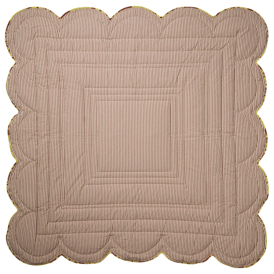 Sage x Clare Hazel Scalloped Velvet Bedcover