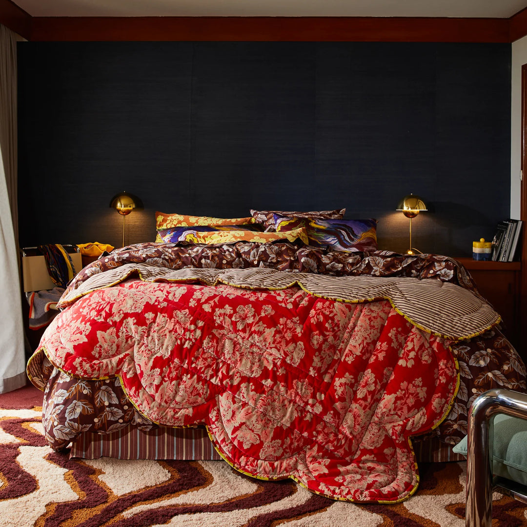 Sage x Clare Hazel Scalloped Velvet Bedcover