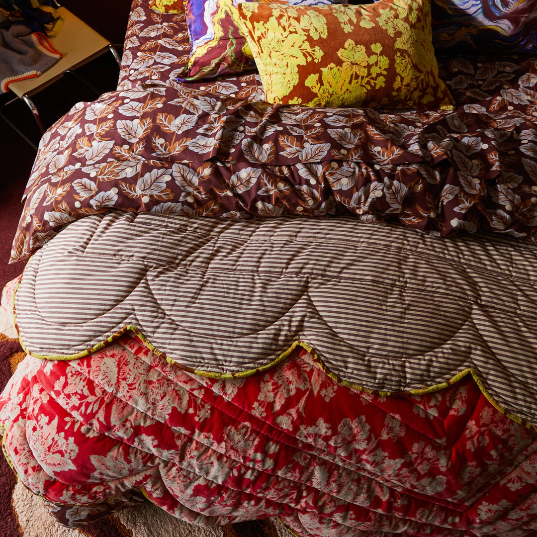 Sage x Clare Hazel Scalloped Velvet Bedcover