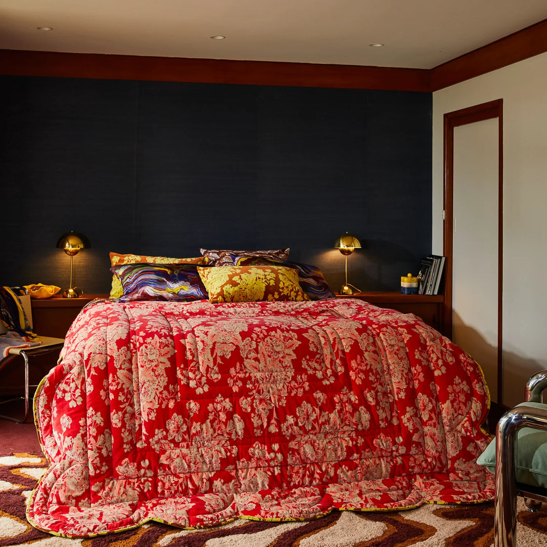 Sage x Clare Hazel Scalloped Velvet Bedcover