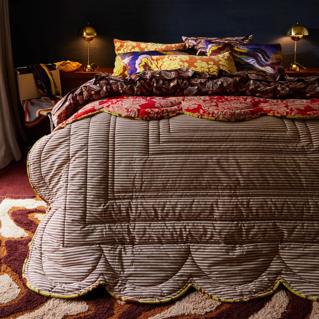 Sage x Clare Hazel Scalloped Velvet Bedcover