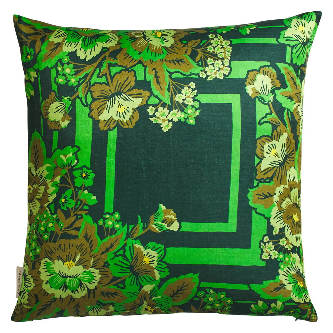 Sage x Clare Eliza Silk-Linen Cushion - Verdant