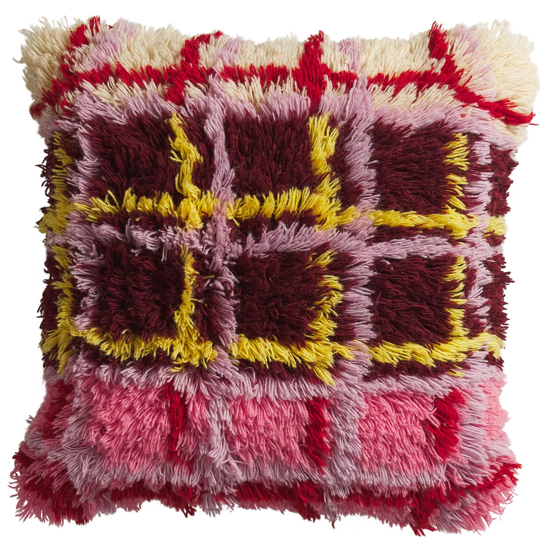 Sage x Clare Karina Shag Cushion - Rosewood