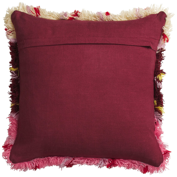 Sage x Clare Karina Shag Cushion - Rosewood