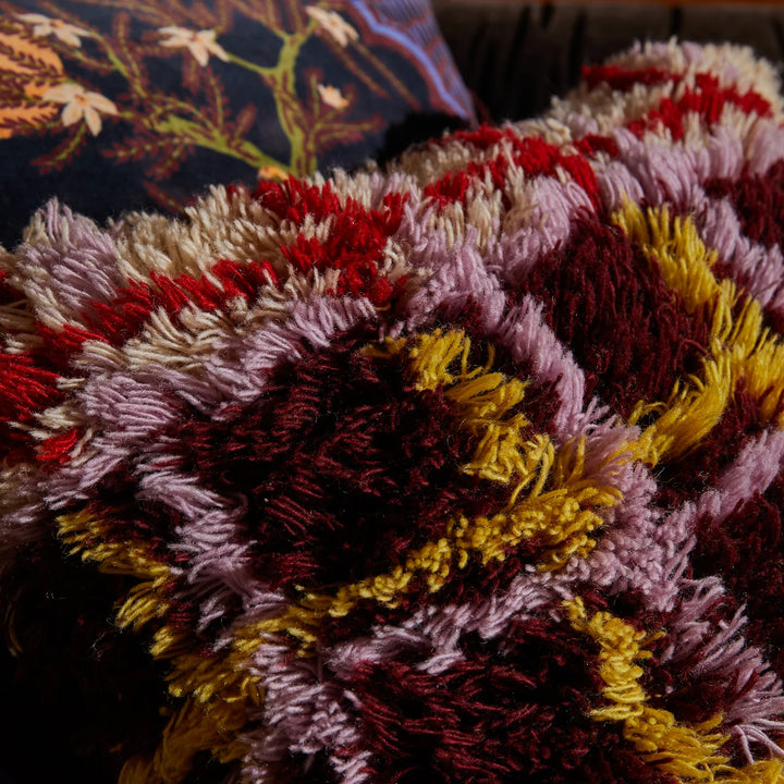 Sage x Clare Karina Shag Cushion - Rosewood