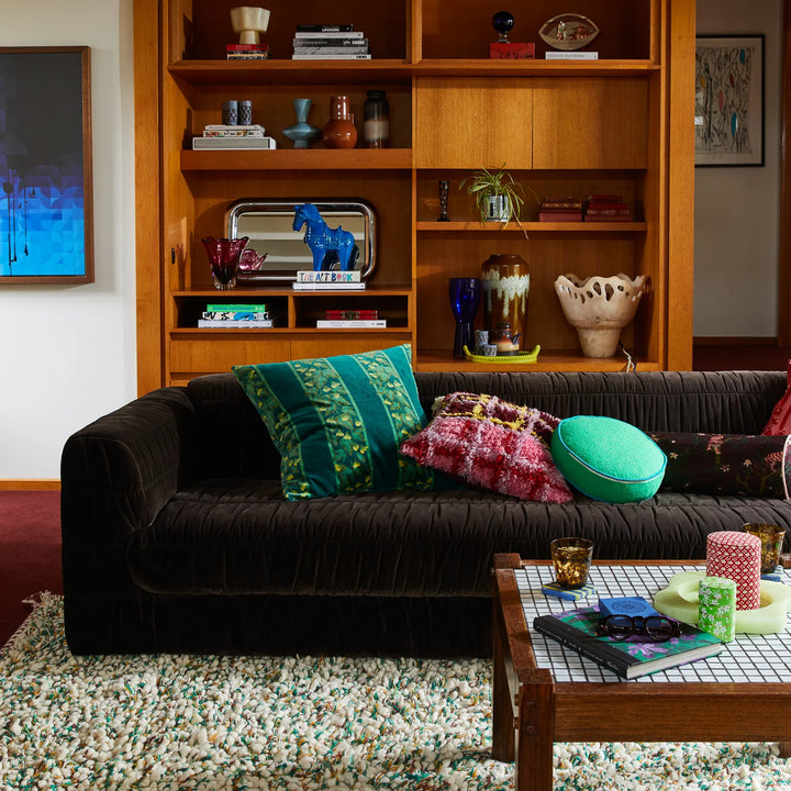 Sage x Clare Karina Shag Cushion - Rosewood