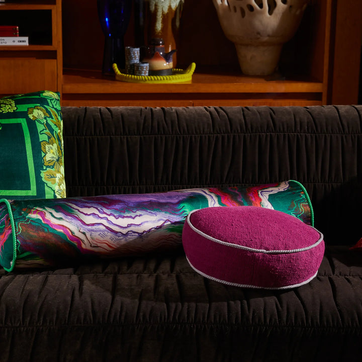 Sage x Clare Dana Round Cushion - Plumberry