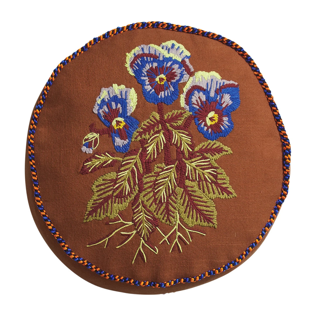Sage x Clare Helena Embroidered Cushion
