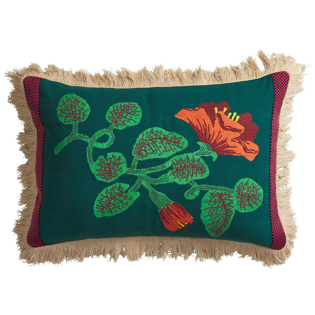 Sage x Clare Maria Embroidered Cushion