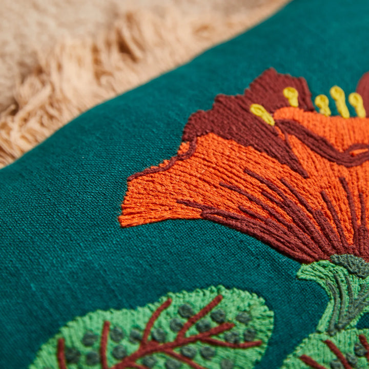 Sage x Clare Maria Embroidered Cushion