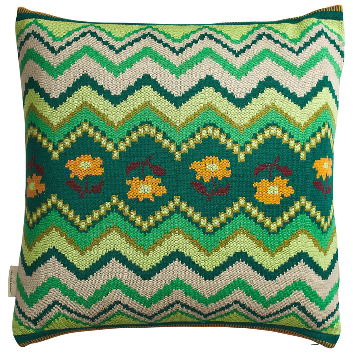 Sage x Clare Calina Knit Cushion - Verdant
