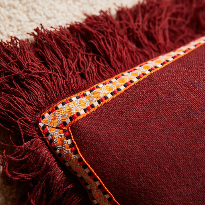 Sage x Clare Vivi Appliqué Cushion - Rosewood