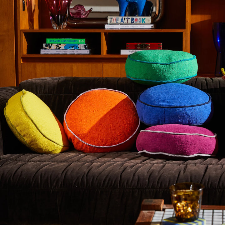 Sage x Clare Dana Round Cushion - Ultramarine