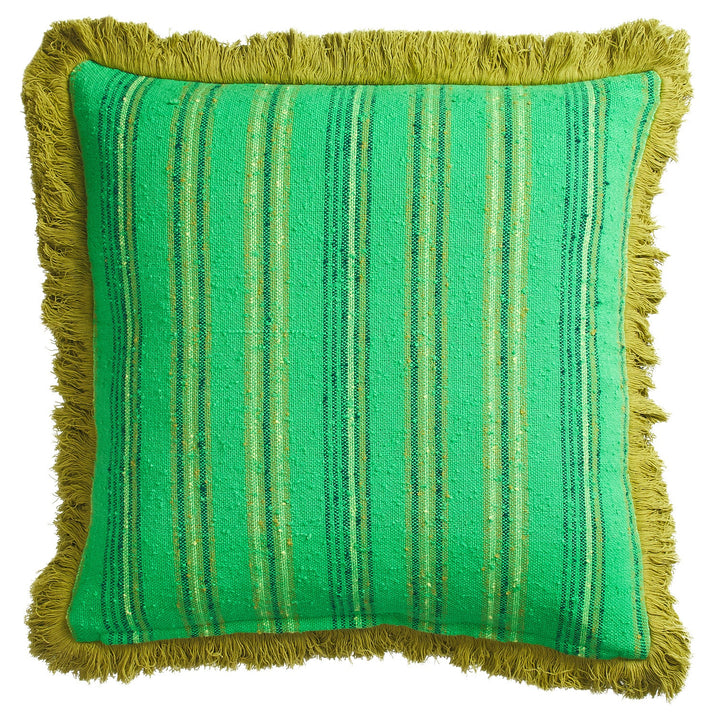 Sage x Clare Nicolette Woven Cushion - Spring Green