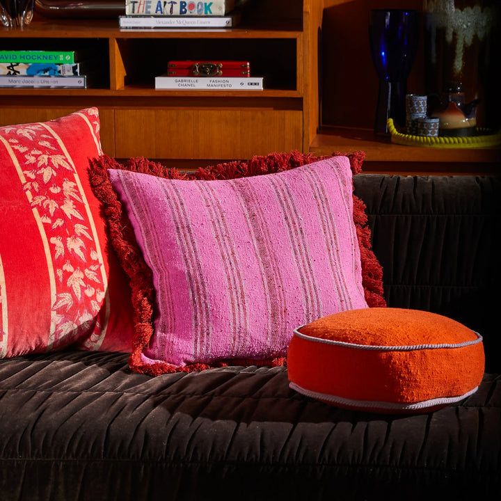 Sage x Clare Nicolette Woven Cushion - Pansy