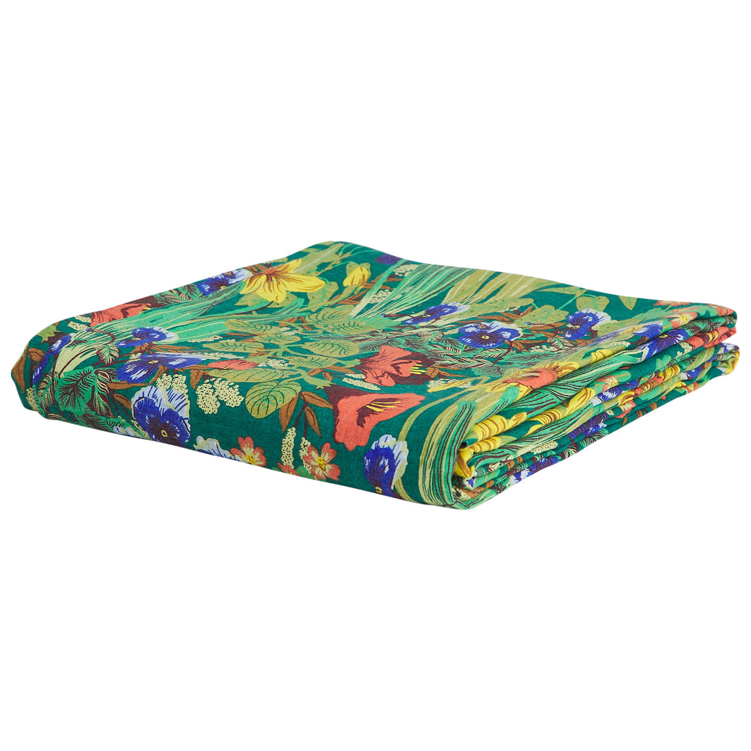 Sage x Clare Babette Linen Fitted Sheet - Verdant