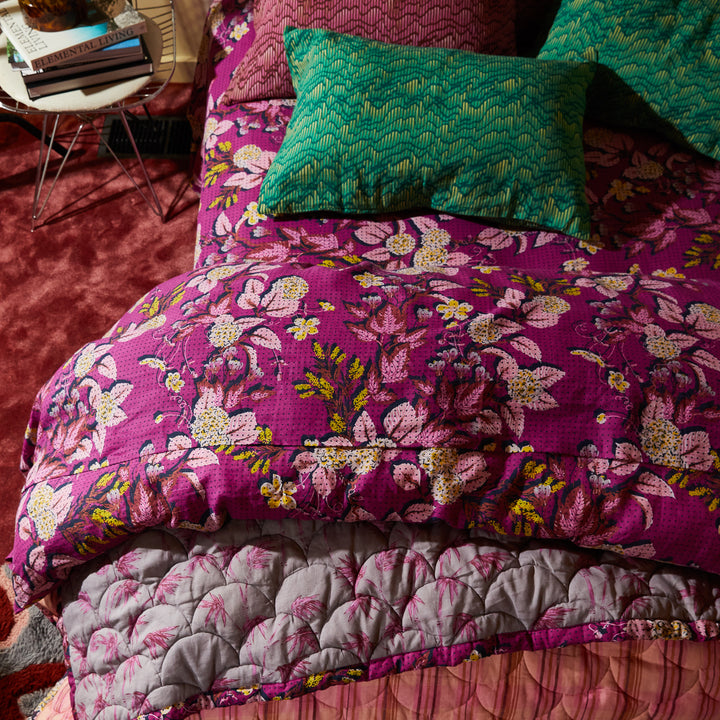 Sage x Clare Heidi Linen Fitted Sheet - Mulberry
