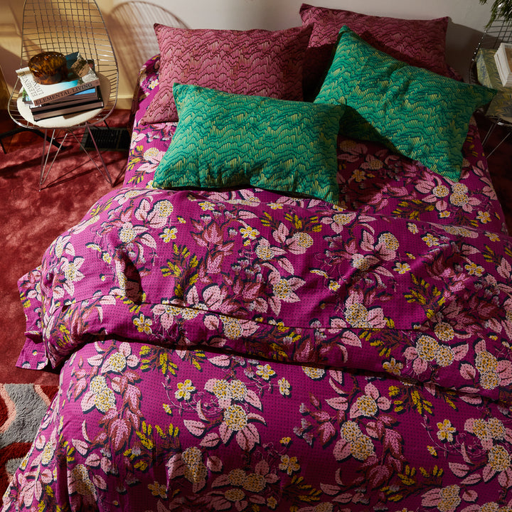 Sage x Clare Heidi Linen Fitted Sheet - Mulberry