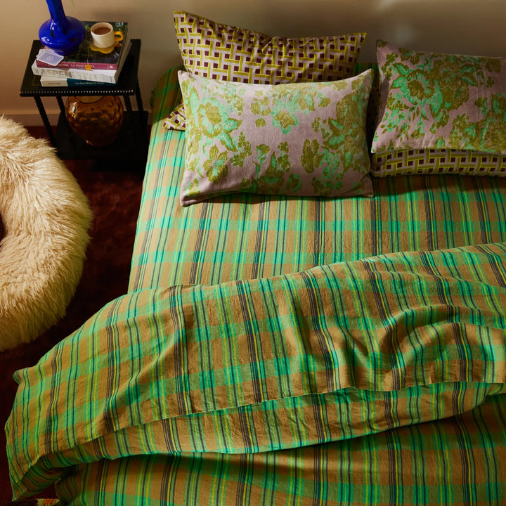 Sage x Clare Nicolette Linen Fitted Sheet - Juniper