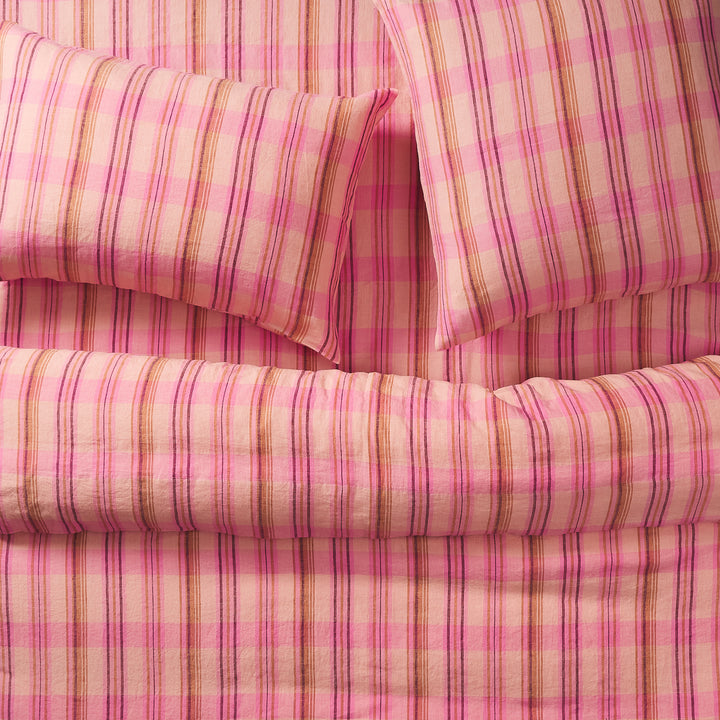 Sage x Clare Nicolette Linen Fitted Sheet - Poudre