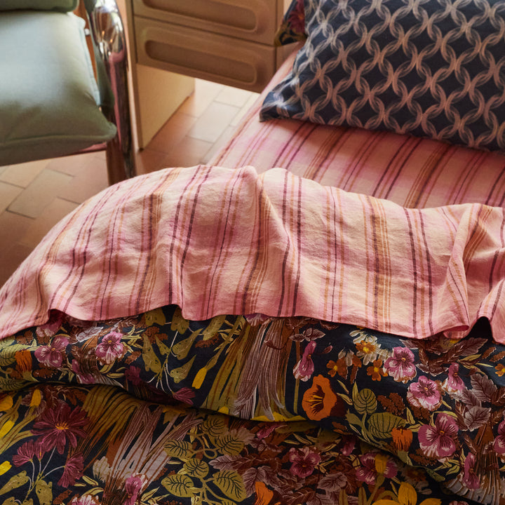 Sage x Clare Nicolette Linen Fitted Sheet - Poudre