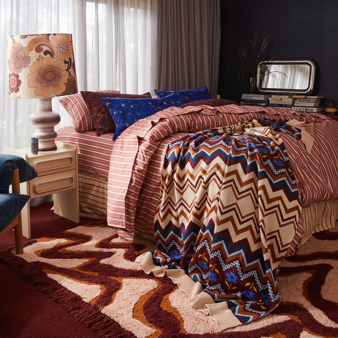 Sage x Clare Leon Cotton Fitted Sheet - Burnt Sienna