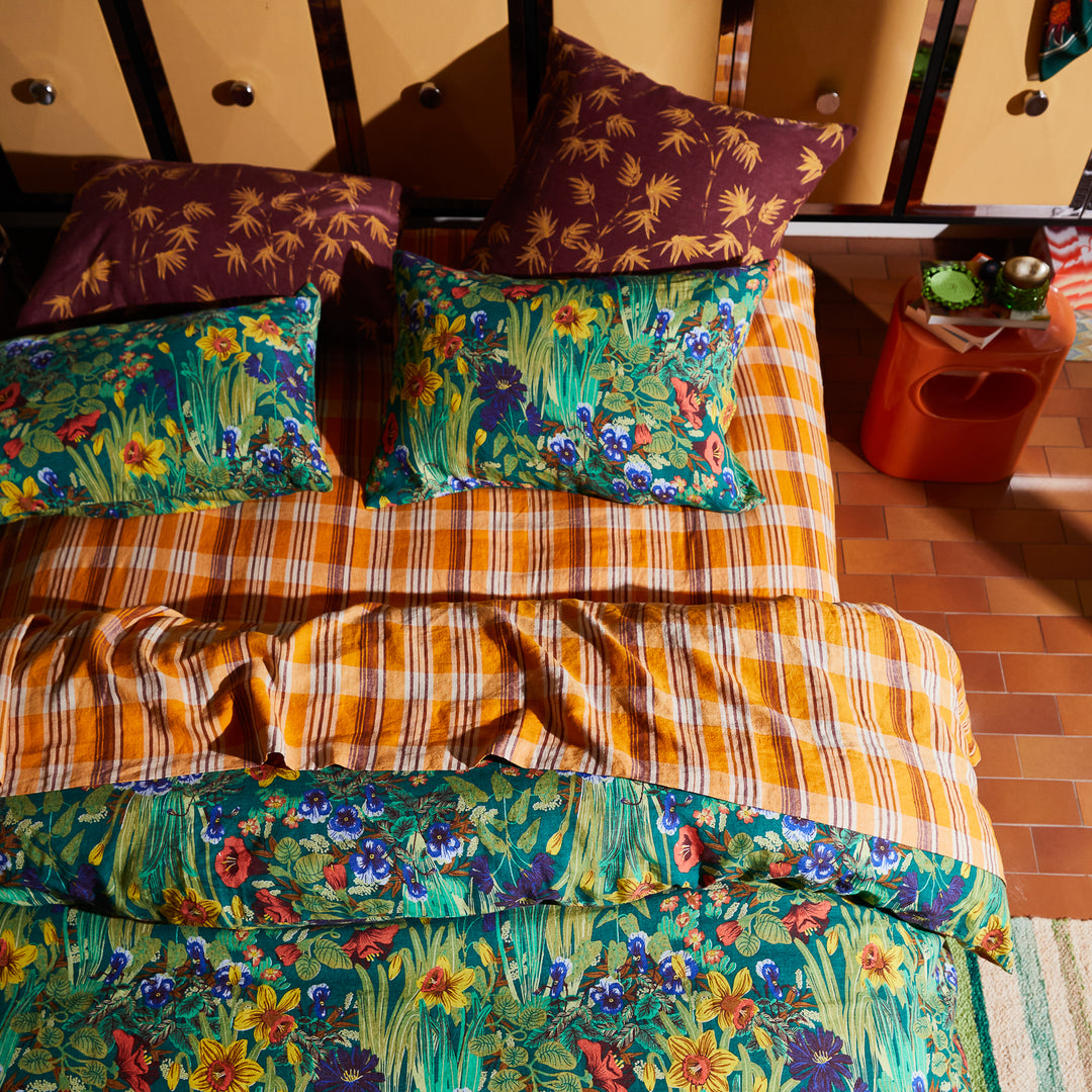 Sage x Clare Nicolette Linen Fitted Sheet - Marigold