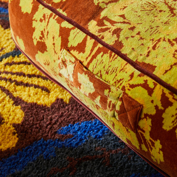 Sage x Clare Hazel Velvet Floor Cushion -  Russet