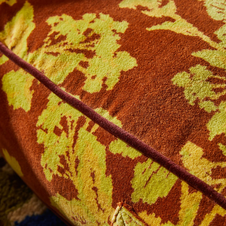 Sage x Clare Hazel Velvet Floor Cushion -  Russet