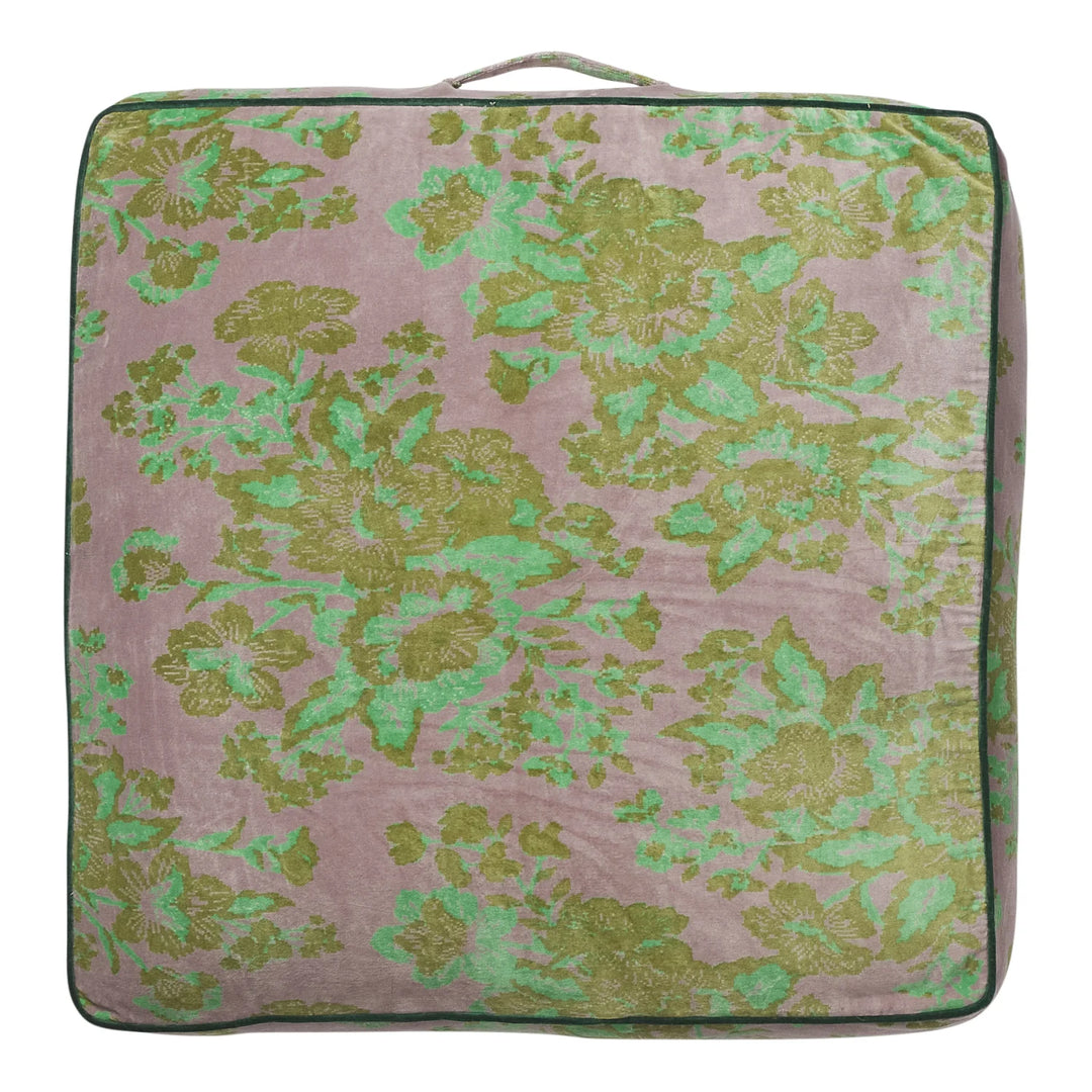 Sage x Clare Hazel Velvet Floor Cushion - Mink Grey