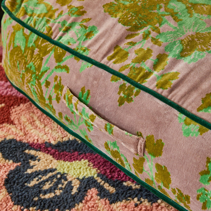 Sage x Clare Hazel Velvet Floor Cushion - Mink Grey