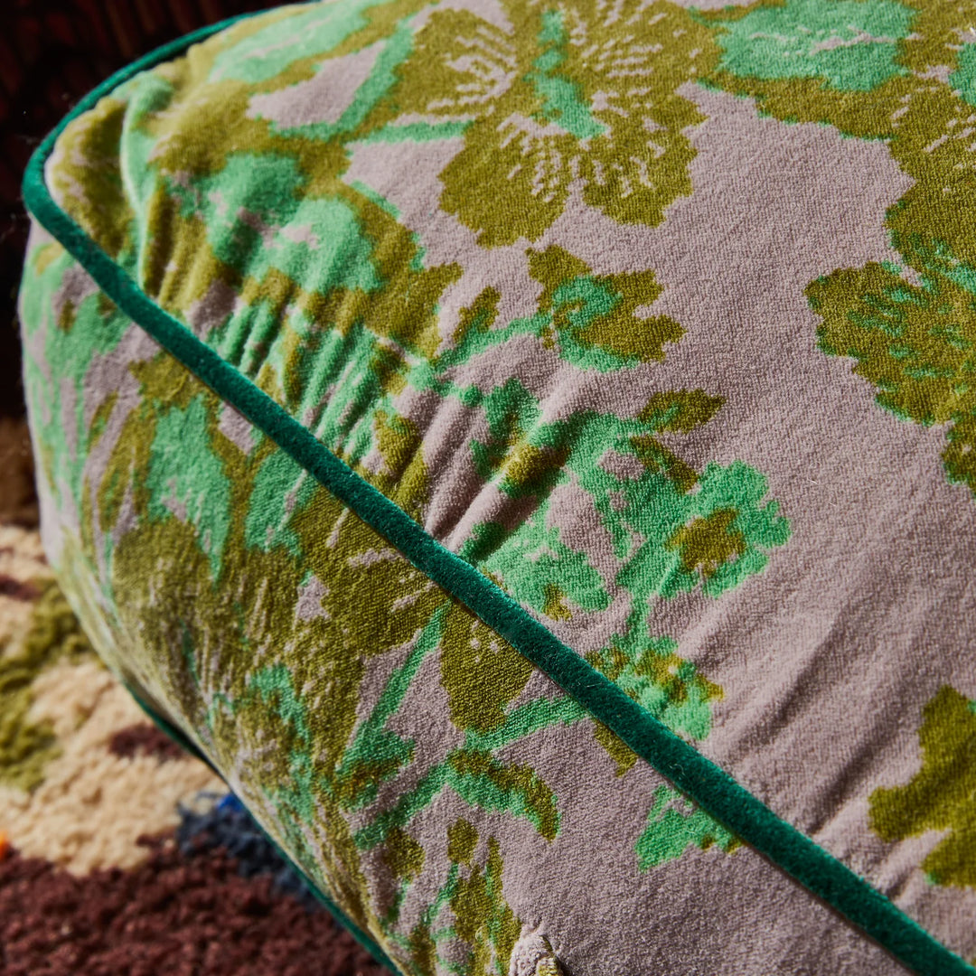 Sage x Clare Hazel Velvet Floor Cushion - Mink Grey
