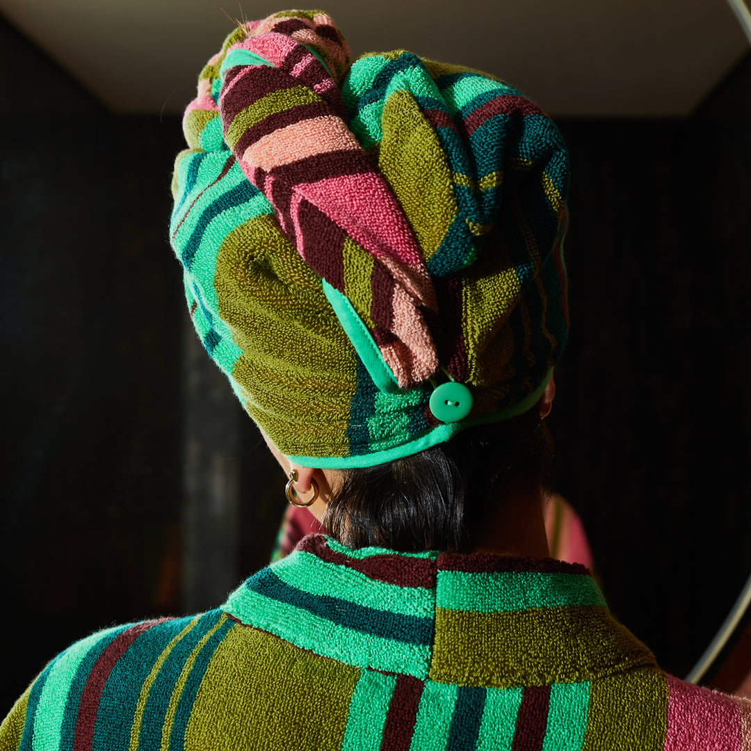 Sage x Clare Nicolette Hair Wrap - Juniper