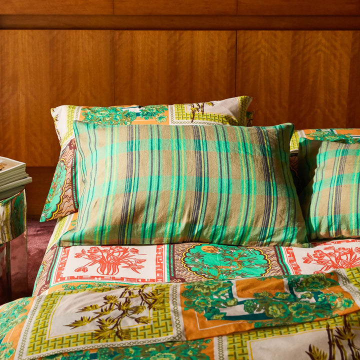 Sage x Clare Nicolette Linen Pillowcase Set - Juniper